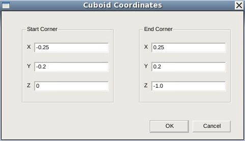 Cuboid Coordinates dialog box