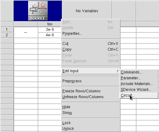 Modified input file list for Sentaurus Device
